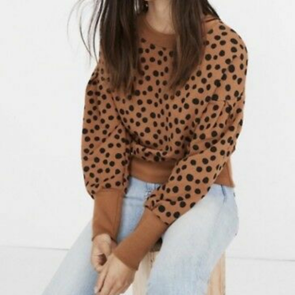 Madewell leopard dot sweatshirt size s - Picture 5 of 6